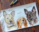 切りっぱなしの麻キャンバス布に似顔絵を描きます 麻100％のやさしい素材感。ギフトや記念に。 イメージ6