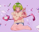 平成レトロポップなイラスト描きます レトロでポップなバストアップを描きます！ イメージ6