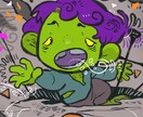 ミニキャライラスト・アイコンを製作します ハロウィンを愛する絵描きがレトロチックな作品をお描きします！ イメージ6