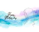 母の日のぴったりな線画似顔絵をデザインします 母の日　「やさしい横顔の贈りもの」線画似顔絵 イメージ10