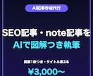 SEO記事・note記事を図解つきでAI執筆します 図解1枚つき・95記事の運用経験をもとに読みやすく仕上げます イメージ1