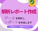 ウェブサイト解析からのレポート作成をします 解析からのサイト改善点を洗い出します！ イメージ1