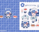 もちもち！シール風／ちびキャラ／ミニキャラ描きます 動画や配信、グッズ映え◎シール紙やネップリにもおすすめ！ イメージ10
