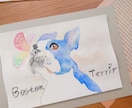 わんちゃん（ペット・犬）を水彩・色鉛筆で描きます ペットのお写真、可愛らしく原画(イラスト)製作します❀ イメージ4