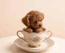 世界に一つだけの、可愛いペット写真を作ります 【コーヒーカップアート】に大変身！OP：ポスターサイズ対応 イメージ3
