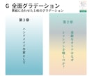 電子書籍の中のオリジナルでステキな中扉を作ります 書籍の表紙に合わせた章扉を色やデザインで個性を出しませんか？ イメージ8