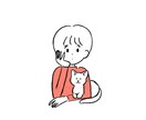 ゆるい＋シンプル♡ アイコンイラスト制作します あなた好みの ゆるかわシンプルなイラストに ᵔㅅᵔ ♡ イメージ1