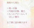 24時間以内◆男性から見たあなたの魅力を鑑定します あなたは男性からどう見られてる？恋愛の魅力を徹底鑑定 イメージ5