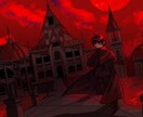 ダークでかっこいい背景つきイラストを制作します 商用利用OK！ビビッドで目立つ色合い・構図のイラスト描きます イメージ5