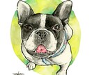誇張しない＊水彩にがおえ描きます ナチュラルタッチなイラスト♪贈り物やおうちのインテリアに。 イメージ6