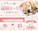 大切なペットの心を癒す遠隔ヒーリングをします 「大切なペットへ♡写真1枚から、癒しのエネルギーを届けます」 イメージ1