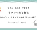 小学生の学び不安を整理します 60分で次の1週間プランを作成 イメージ1