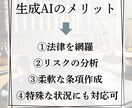 オリジナルの契約書(その他法的文書)を作成します AIでリスクを分析したオーダーメイド契約書など法的文書の作成 イメージ3