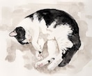 原画納品　猫の肖像画を水彩画で制作します あなたの猫ちゃんをお描きして原画をお届けします。 イメージ4