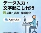 正確・迅速！名簿や伝票などデータ入力代行します 秘密厳守◆忙しいあなたに代わり面倒な入力を丸投げOK！ イメージ1