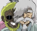 なんか漫画っぽくモノクロのアイコン、描きます カワイイ女の子から汚えおっさんのアイコンまでかきます。 イメージ3
