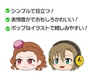 商用可！プニっとかわいいシンプルで目立つ顔描きます インスタ運用/ Youtube /ブログ/アイコン/SNS イメージ3