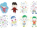 赤ちゃんや小さなお子さんのキャラクター作ります スケッチデフォルメ風のイラスト描きます！ イメージ3