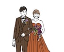 結婚式のアイテムに使えるイラストを描きます 写真を元にイラストを作成して画像でお届けします◎ イメージ7