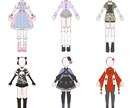 キャラクターの衣装デザインします 私服系からアイドル系などシンプルなものから華やかなものまで！ イメージ1