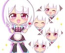 ミニキャラ（SD、デフォルメ）イラスト制作します 丁寧な対応！SNS映えキラキラ瞳！IRIAM/Vtuber イメージ3