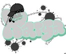 ストリート系名前ロゴ書きます SNSで目立つポップな名前ロゴ作成 イメージ1