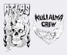 オリジナルのロックTシャツをデザインします 音楽関連の実績多数イラストレーターが描くリフの鳴るTシャツ イメージ3