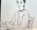 ボールペン×水彩のやさしい似顔絵描きます 思い出をやさしく美しく残す世界に一つの似顔絵です イメージ7