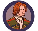 SNSなどに！お洒落な色味の似顔絵アイコン描きます 丸アイコンの似顔絵イラストを描きます！ イメージ1