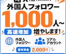 X 外国人フォロワー1,000人増やします リアルアカウントによる高速増加！オプション割引あります イメージ6