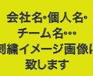 会社名・個人名・チーム名ｅｔｃ・・・を刺繍イメージ画像に致します イメージ1