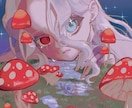 修正何度でも◎ホラーで雰囲気あるイラストを描きます ドリームコアやエンジェルコアなどの不穏でかわいいイラストを！ イメージ1