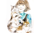 プレゼントにも！おしゃれな水彩の似顔絵描きます ウェルカムボードにもおすすめの手描きの原画サービスです。 イメージ5