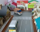 お店・会社のラッピングカーペーパークラフト作ります キッチンカーやデリバリーカーなどに、現在6車種から選べます。 イメージ7