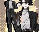 男女のイラストやデフォルメキャラなどを描きます オリジナルキャラや動画用にも！お気軽にお声掛けください！ イメージ1