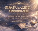恋愛ボリューム鑑定・１時間質問し放題いたします 0学・タロット・ルノルマン・オラクルを用い様々な角度から鑑定 イメージ1