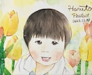 ふんわり優しい水彩画似顔絵制作します 写真そっくり！でも写真よりちょっぴり素敵で優しい似顔絵です イメージ3