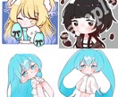 女の子(デフォルメ)のSNS用アイコンを作成します 商用利用可！オリジナルのアイコンが欲しい方どうぞ！ イメージ4
