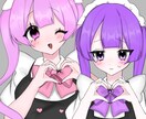 かわいい♡SNSアイコンイラストお描きします 1人～2人用のイラストお描きします〜♡ イメージ3