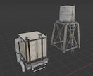 Blenderで背景用小物・建物モデルを制作します 背景制作に適した3Dモデルを、一つひとつ丁寧に制作します イメージ3
