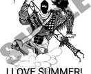 作品名【I LOVE SUMMER!】忍者います 皆さん夏が好きだろうと思って描いてみました！ イメージ1