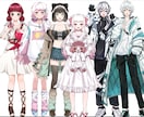 Vtuber・TRPG・IRIAM立ち絵制作します 商用利用無料！アニメ塗りであなただけのキャラクター作成！ イメージ5