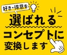 ココナラでも選ばれるコンセプト作りをコンサルします 得意×売れる見せ方でnote・キンドル・SNSに繋がる発信軸 イメージ1