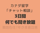 3日間チャットでカナダ留学の不安・疑問に答えます 現地在住×3児の父がリアルに回答 イメージ1