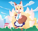 ケモノキャラクターのイラスト作成します ケモノ系のイラストを立ち絵から１枚絵まで！！ イメージ4