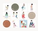 シンプルな線画SNS用アイコンイラスト描きます スタイリッシュで色鮮やかお洒落なSNSアイコンにおすすめ イメージ4