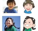 写真からほんわか、かわいいシンプルな似顔絵描きます かわいくシンプルなイラストです イメージ2