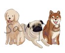 お花と愛犬の似顔絵・アイコン描きます やわらかいタッチのイラストですペット/犬/似顔絵/イラスト イメージ5