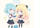 イラスト制作、Pv制作します 絵柄がかわいい系です。ちびキャラとくい～ イメージ2