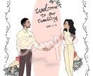 結婚式のウェルカムボードを作成いたします 品のあるおしゃれなイラストに仕上げます！ イメージ4
